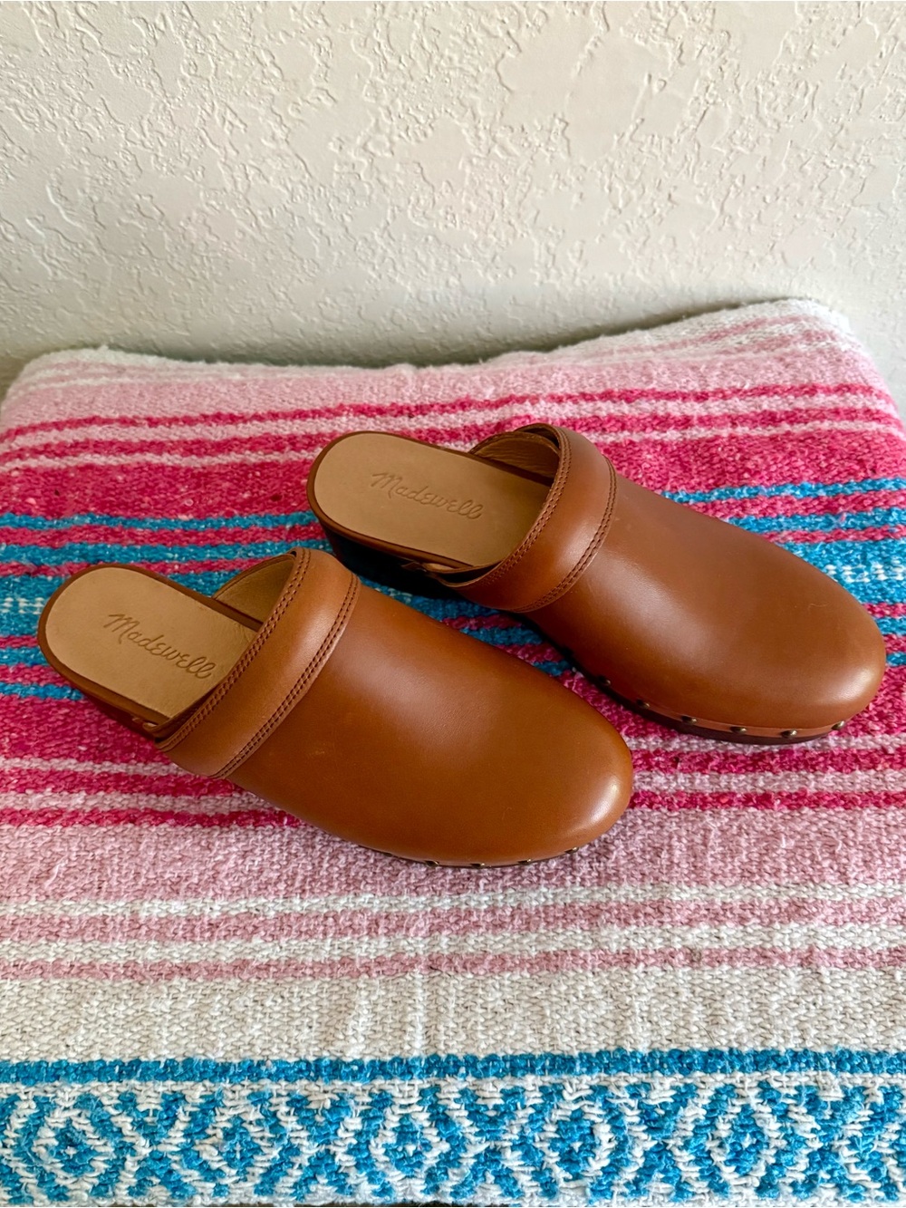 Madewell The Cecily Clog in Oiled Leather Size 6.5 English Saddle NWOB $168 - Picture 14 of 16
